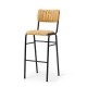 Bourbon Vintage Style Faux Suede Bar Stool